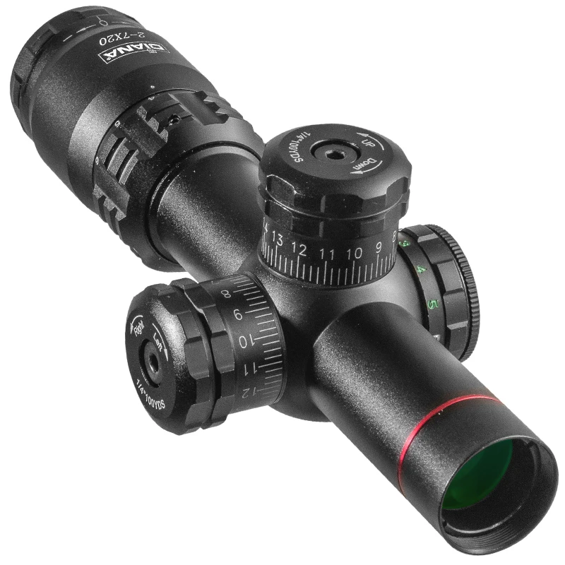DIANA HD 2-7x20 EG прицел Mil Dot охотничий освещение Сетка снайперской винтовки охотничьи