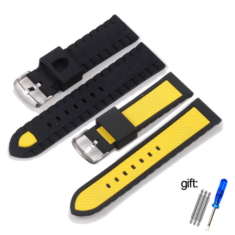 High Quality Silicone Watch Strap For Ferrari 0830138 0830163 Series Sports Rubber Watchband  Men 24mm
