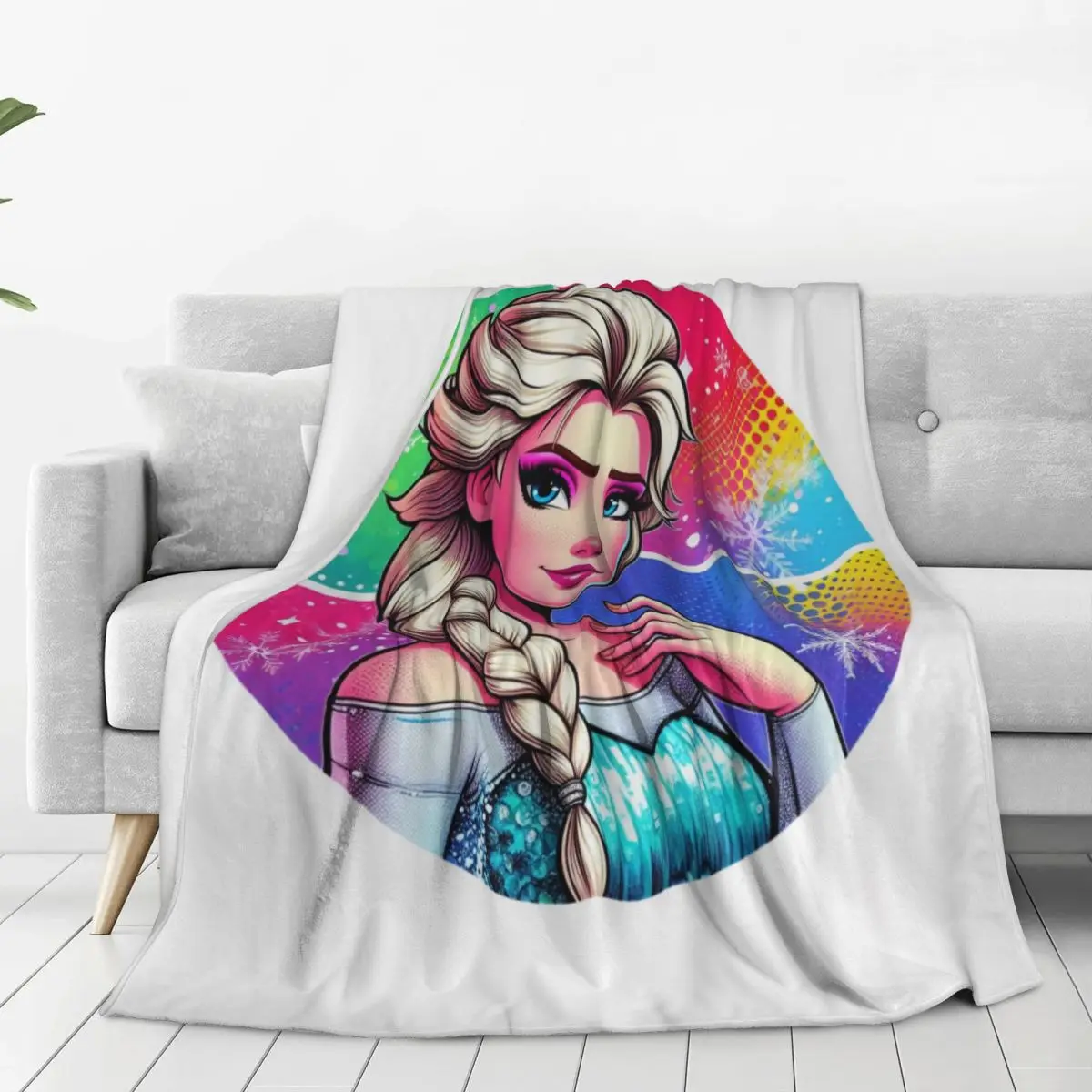 Frozen Princess Elsa Blanket Picnic Flannel Throw For Bedroom Warm Soft Design Quality Bedspread Birthday Gift