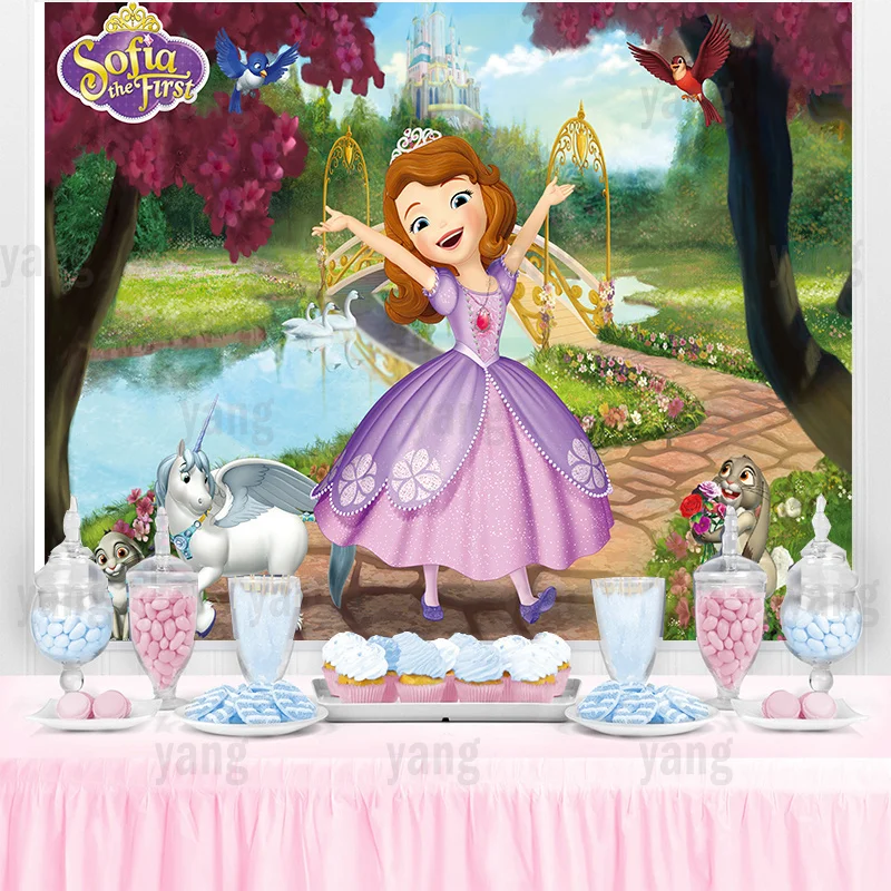 

Disney Sofia Princess Purple Dress Undersea Wedding Castle Bubble Undersea Backdrop Girls Birthday Party Baby Shower Banner