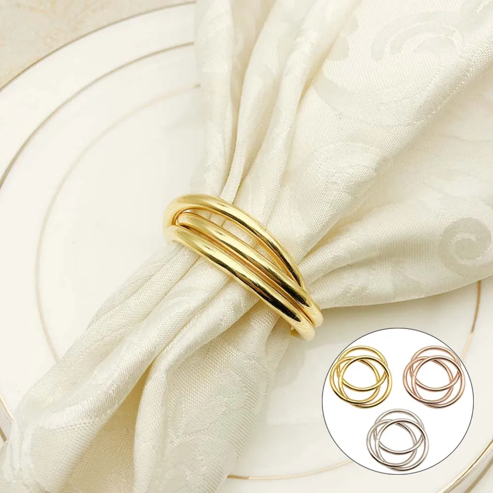 

1Pcs Alloy Napkin Rings Table Napkin Holder Wedding Napkin Buckle Table Decoration for Dinner Napkin Ring Holder Party Supplies