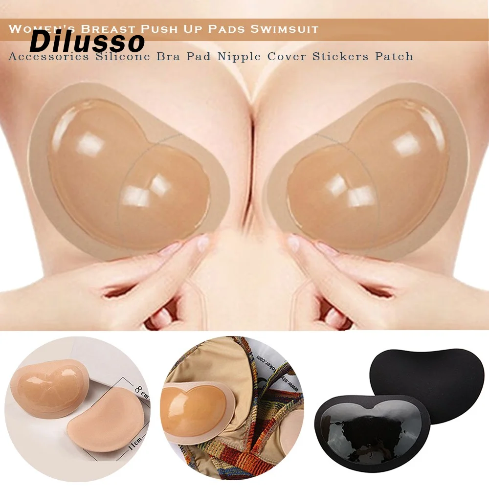 

2022 Hot Sale Women's Breast Push Up Pads Swimsuit Accessories Silicone Bra Pad Nipple Cover Stickers Patch High Quality