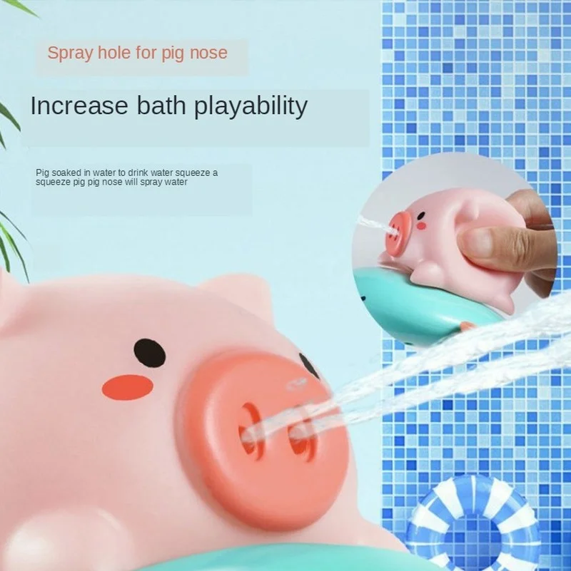 Children's Baby Swimming Bathing Water Spring Clockwork Bath Toys Small Animals Duck Turtle Whale Pig Penguin Water Spray