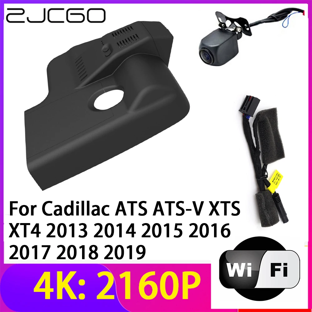 

ZJCGO 4K 2160P Dash Cam DVR Car Camera 2 Lens Recorder Wifi Night Vision for Cadillac ATS ATS-V XTS XT4 2013~2019