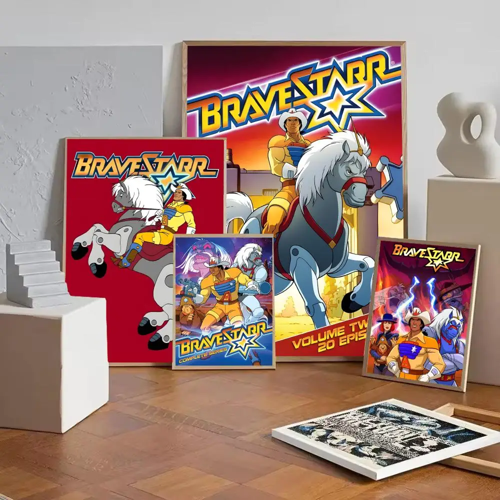 Фото Постер с изображением аниме B-BraveStarr, многофункциональное настенное искусство для гостиной, спальни, офиса, прихожей, бара, декор, идея для подарка №2