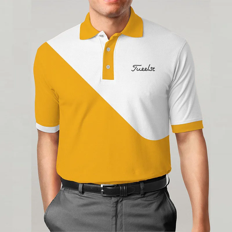 Американский бренд мужские рубашки для гольфа с коротким рукавом спортивная