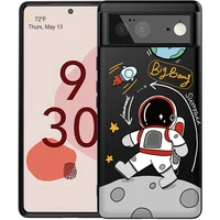 cartoon astronaut phone case for google pixel 3a 4 4a 5g xl 6pro 5 5a 5g 4 xl 3 3xl protection cover silicone bumper fundas