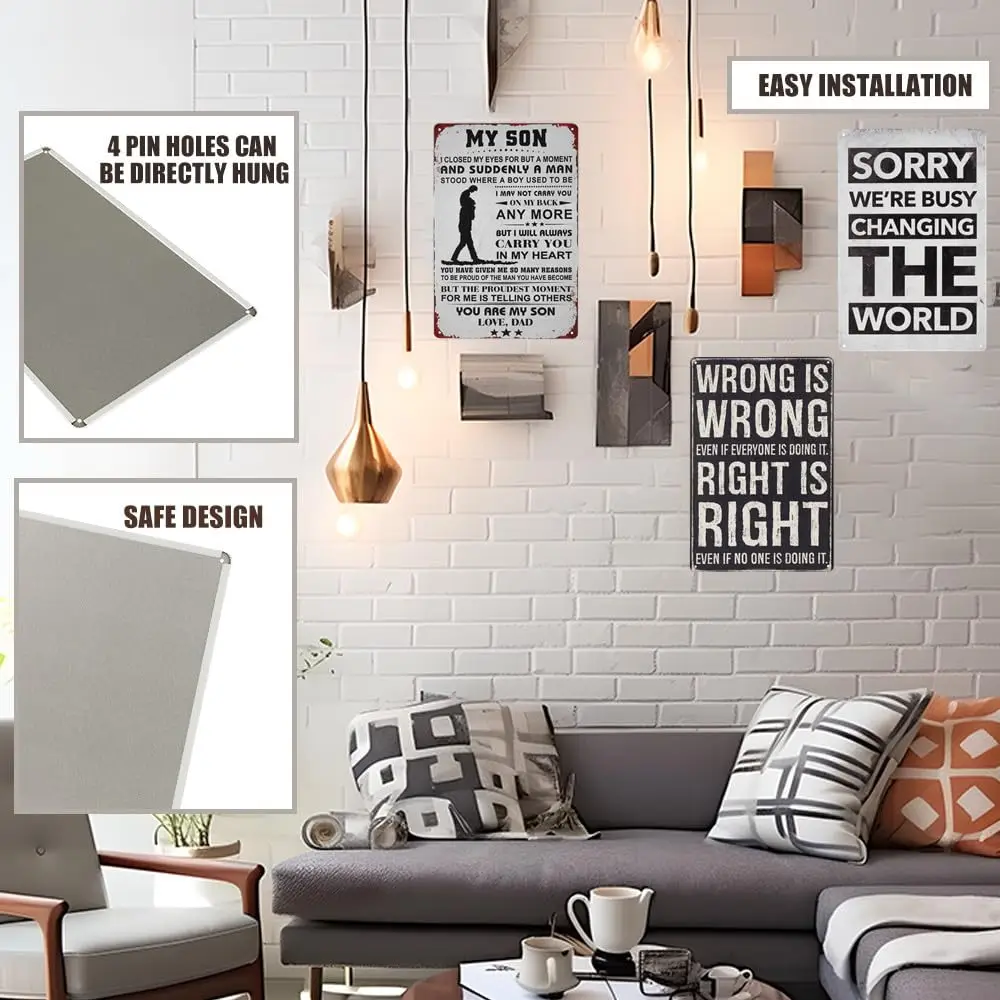 Металлические настенные рисунки Динливер Мой сын подарок на День отца для