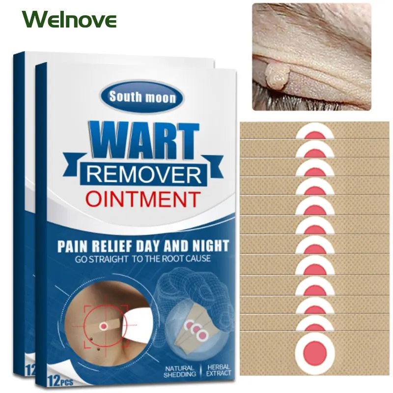 

12/36Pcs Warts Removal Medical Plaster for Body Skin Tags Foot Corn Remover Patch with Box Genital Mole Treatment Herbs Sticker