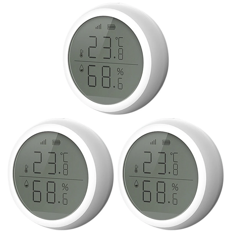 

3X Zigbee 3.0 Wireless Temperature Sensor Tuya And Smart Life App Control Temperature And Humidity Sensor-FS-PHFU