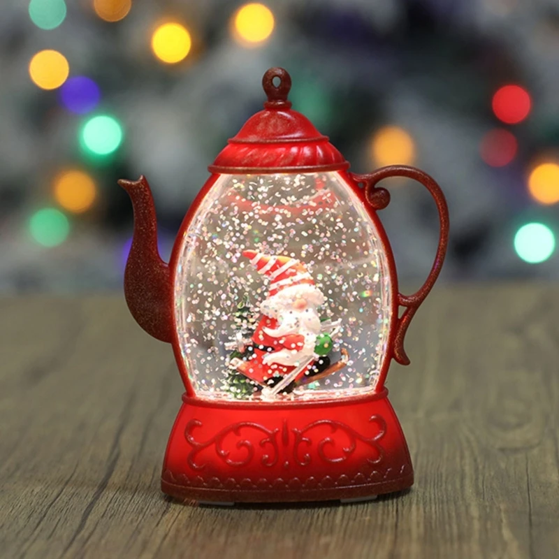

Multifunction Christmas Water Kettle Water Injections Sequins Wind Light Christmas Lover and Gift Giving N84C