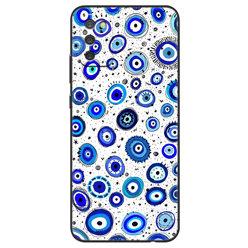 Lucky Eye Blue Evil Eye Case For Samsung Galaxy A03S A01 Core A21S A02S A10S A11 A20S A20E A30 A31 A40 A41 A6 A7 A8 A9 2018 A5 images - 6