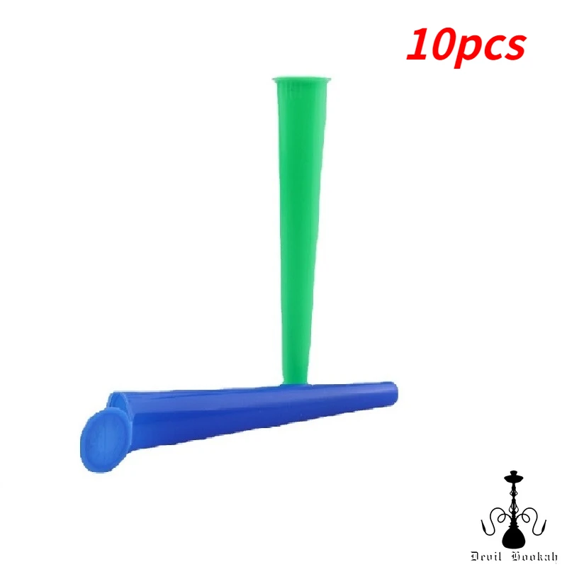

DEVIL HOOKAH 10PCS 109mm Plastic Doob Tube Cones-shape Tobacco Weed Storage Box with Child Lock Airtight Waterproof Pill Box