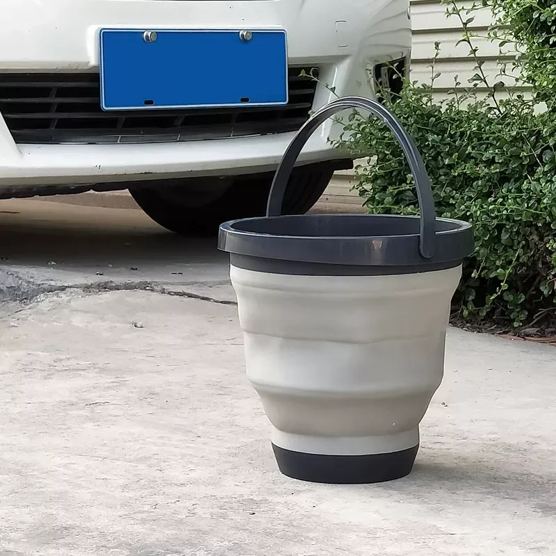 

Folding Bucket Silicone Bucket for Fishing Car Wash Outdoor Fishing Supplies Bathroom Kitchen Camp Bucket Art Bucket