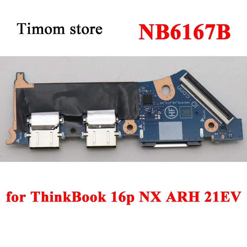 Фото USB-плата NB6167B для ThinkBook 16p NX ARH 21EV, оригинальная новая плата с USB-разъемом, картридером и кнопкой питания для ноутбука, артикул 5C50S25445 №1