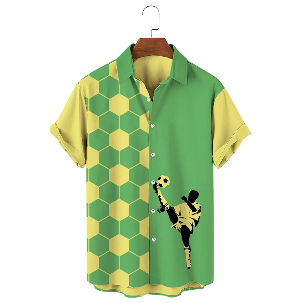 

Hawaiian Men's T-shirt, Men's Football Shirt, Fans' Summer Short Sleeve Shirt, Culture Shirt, World Football Team Kit 5XL, 2022