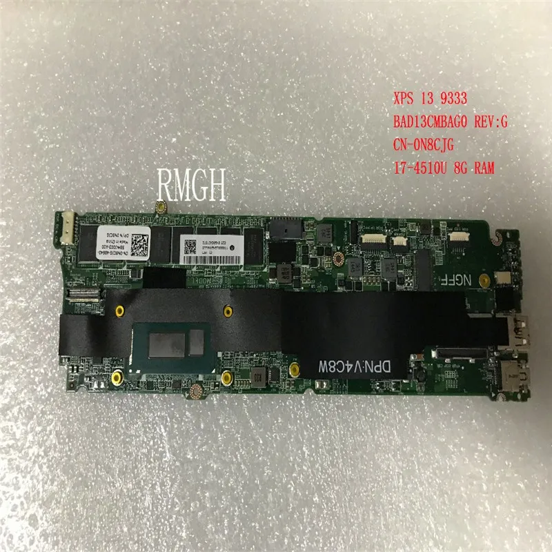 

DAD13CMBAG0 CN-0N8CJG for dell XPS 13 9333 0N8CJG N8CJG Laptop Motherboard with I7-4510U cpu 8G RAM Tested