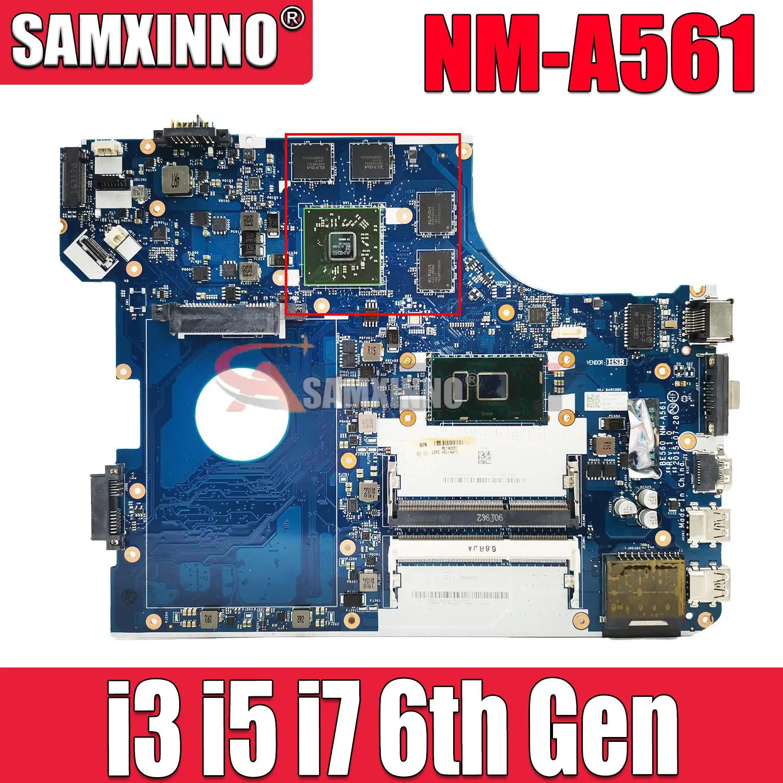 

Original For Lenovo ThinkPad E560 Laptop Motherboard With I3 I5 CPU BE560 NM-A561 100% Tested Free Shipping