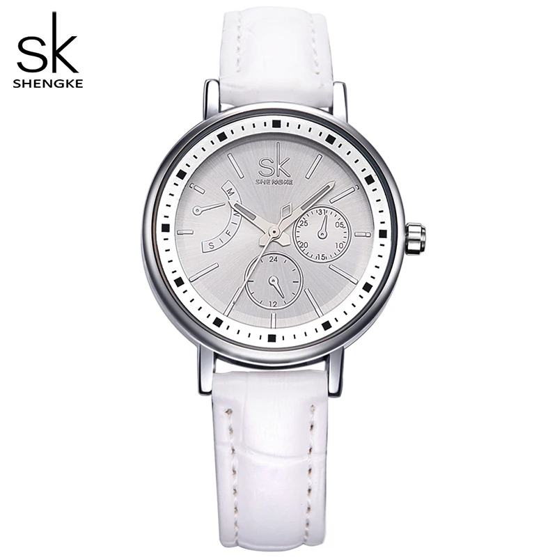

1290 SK New Fashion Brand Women's Fashion Analog Wristwatches Leather Watchband Ladies Dress Quartz Watch Relogio Feminino