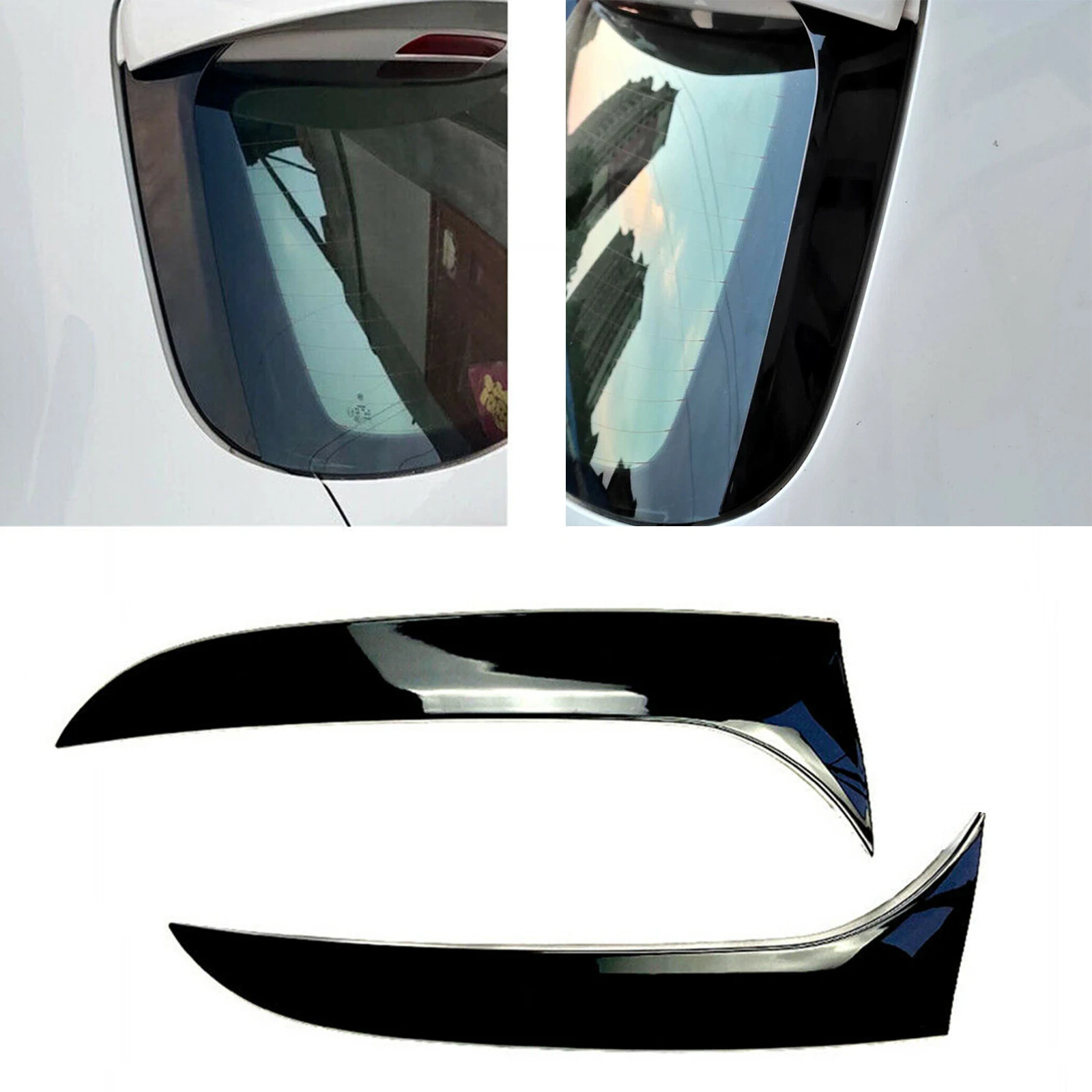 

Отделка Заднего ветрового стекла, боковой спойлер, крыло, глянцевая черная крышка заднего ворота, сплиттер, губа для Mercedes Benz W166 ML63 ML250 2012-2019
