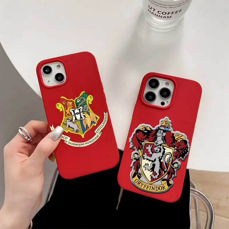 

Potters Ring Wand Harries Phone Case For Iphone 12 13 Mini Pro Max 11 6 6s 7 8 Plus Xr X Xs Red Soft Silicone Funda Shell Cover