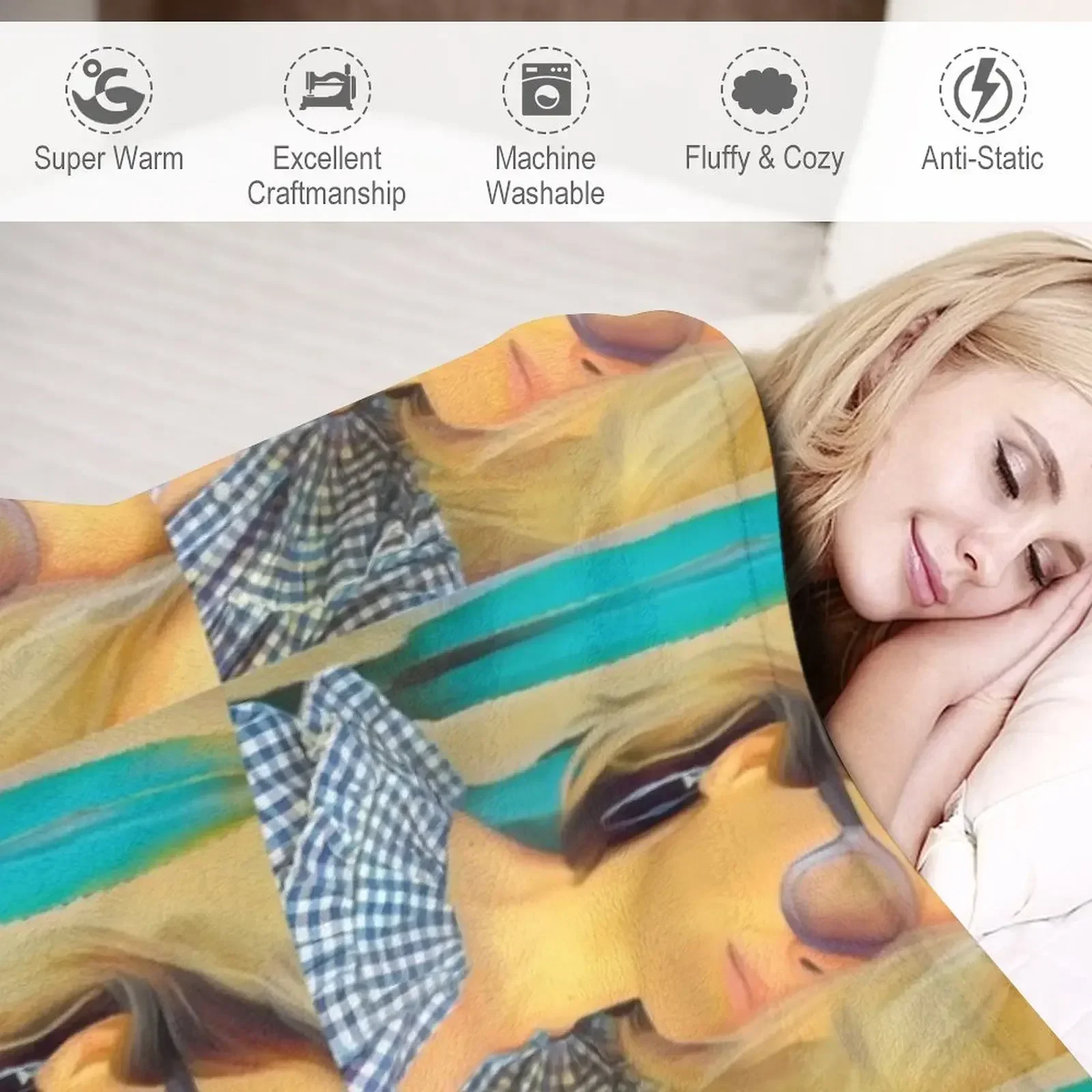 Портрет Сары Полсона пледы Retros тяжелые одеяла и для сна покрывала