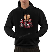 fashion speed racer teddy bear racer suit and motorcycle hoodie sweatshirt harajuku streetwear 100 cotton mens graphics hoodie