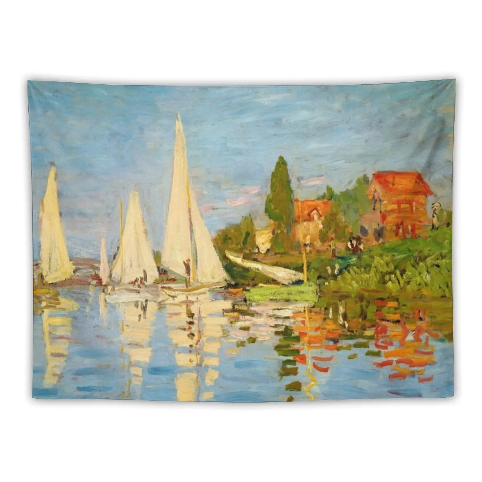 Claude Monet Régate à Argenteuil - Regatta at Гобелен Грибной Декор дома Украшение для домашнего