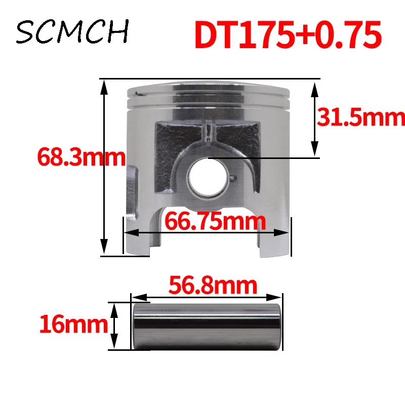 

Детали двигателя мотоцикла, комплект поршневых колец для Yamaha DT175 DT 175 STD +25 +50 +75 +100, размер отверстия 66 мм 66,25 мм 66,5 мм 66,75 мм 67 мм