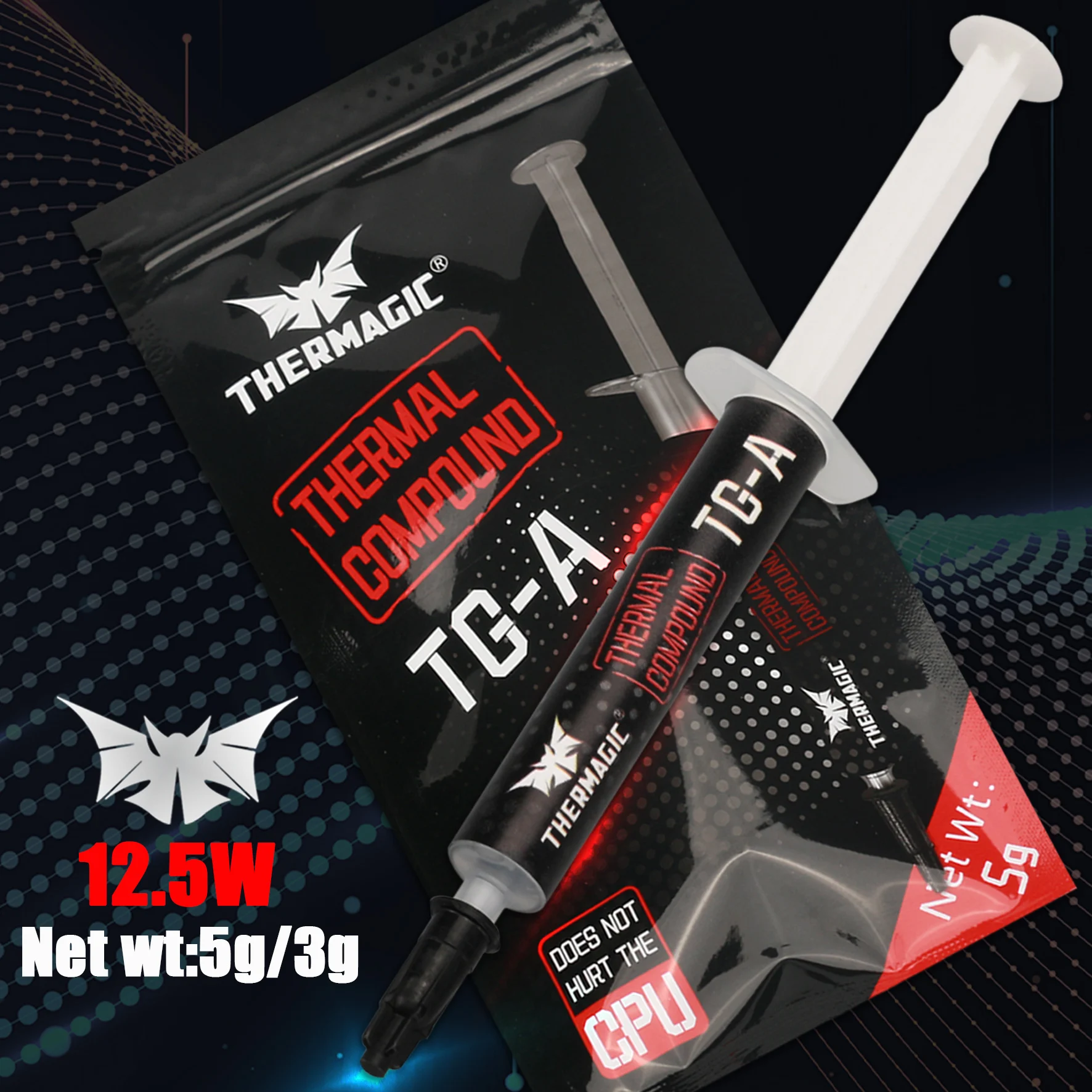 Термопаста Thermagic TG-A эффективная термопроводящая смазочная паста 12 5 Вт/МК 5/3 г для