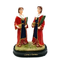 image of st cosme and damian sculpture resin statua 15 cm patron saint of children medical barber