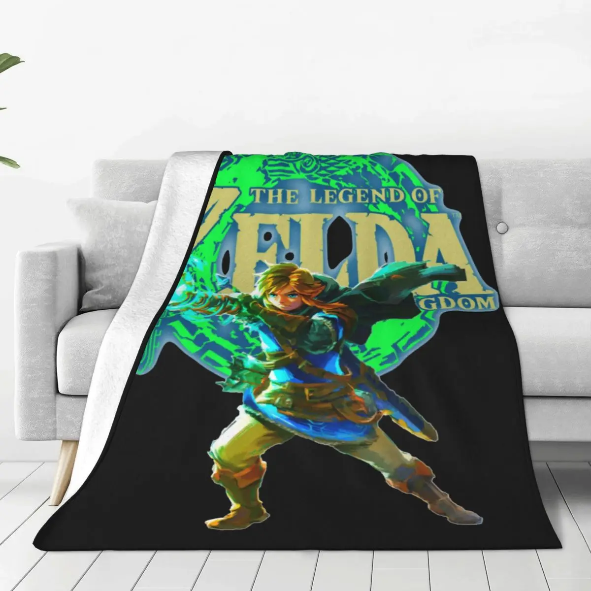 

Tears Of The Kingdom Zelda Blanket Velvet Spring Autumn Portable Warm Throw Blankets for Bedding Car Plush Thin Quilt