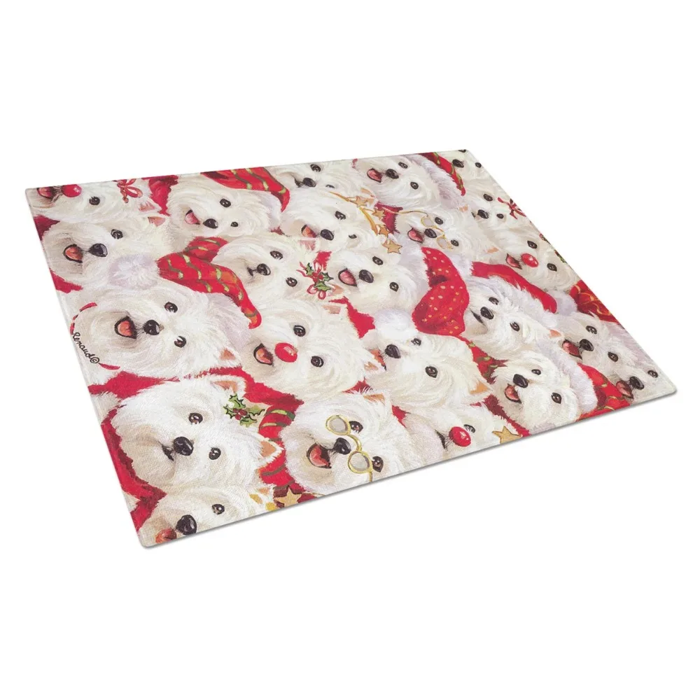 

PPP3133LCB Westie Christmas a Plenty Glass Cutting Board Large, 12H x 16W, multicolor Free Shipping