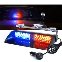 lampu polisi 16led lampu strobo led mobil 12v merahbiru amberputih lampu peringatan kaca depan lampu sinyal flash dash darurat