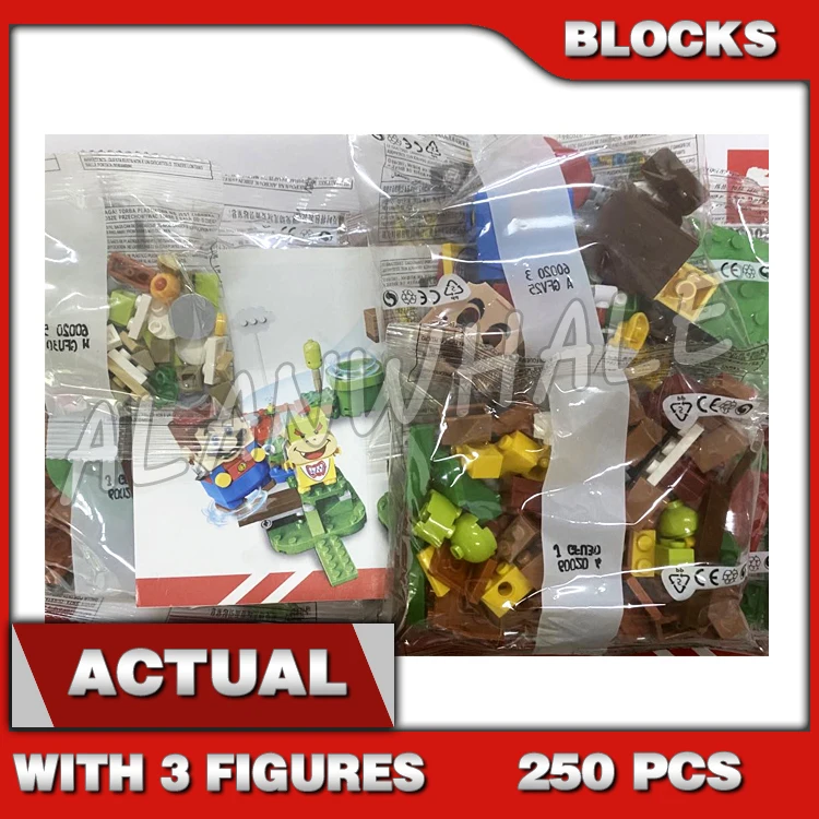 

250pcs Super Plumber Starter Kit Bundle with Gift Start Pipe Goal Pole Games 60020 Building Blocks Sets Compatible With Model