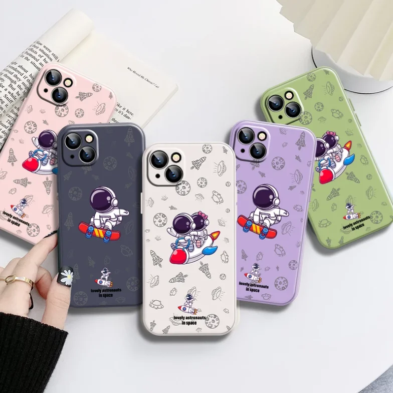 

Cartoon astronaut mobile phone case good-looking anti-fall mobile phone protective case