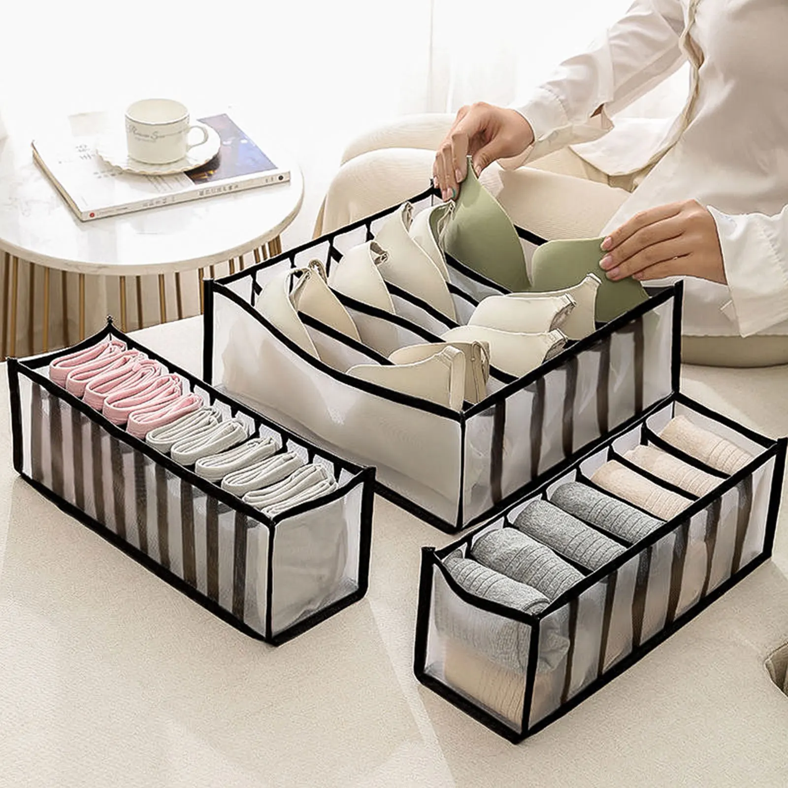 3 шт. органайзер для нижнего белья носков бюстгальтеров |