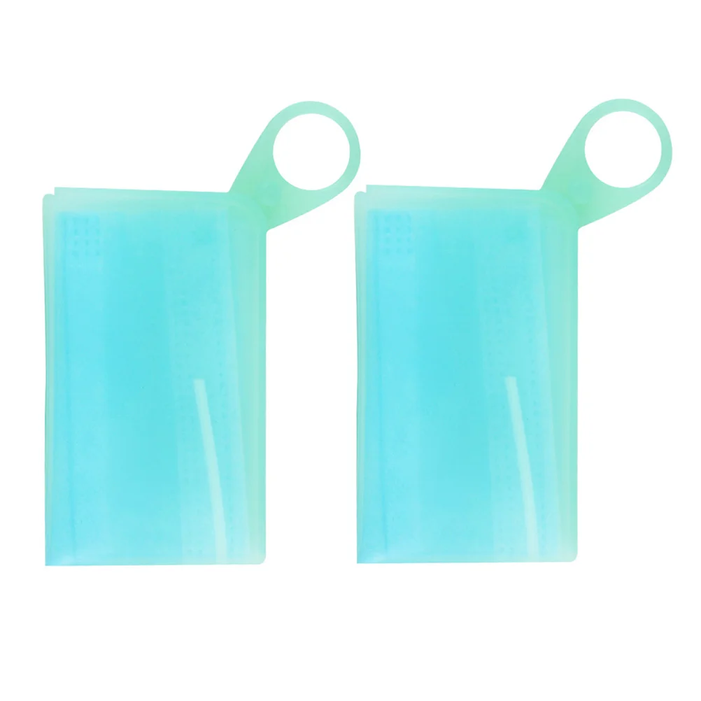 

Cover Face Storage Holder Box Clip Silicone Mask Mouth Container Organizer Badge Safety Id Wet Waterproof Portable Use Daily