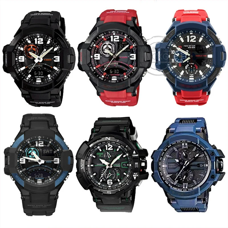 Watch Accessories For Caiso GW4000 GA1000 GW-A1000 Strap Men's Sports Waterproof Rubber Silicone Watchband Bracelet With Tool