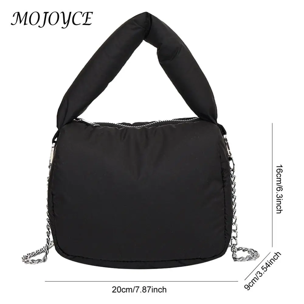Женская нейлоновая сумка-пуховик через плечо сумка на молнии с цепочкой и