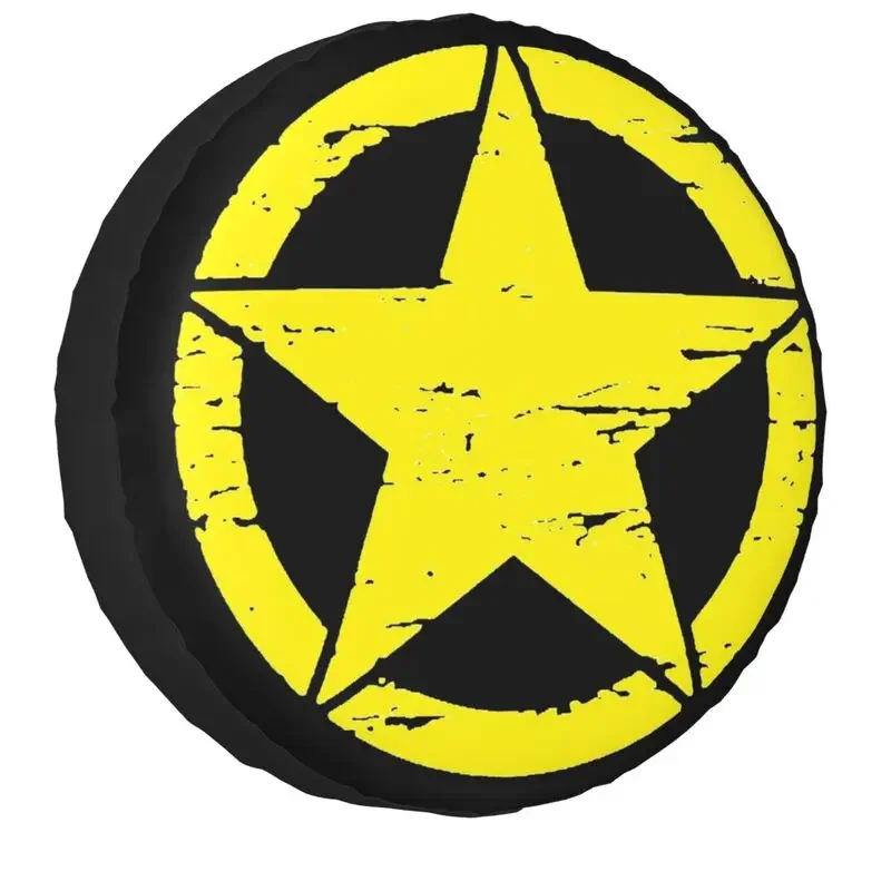 

Military Army Star Spare Wheel Cover for Jeep Honda 4x4 RV Custom Pentagram Tire Protector 14" 15" 16" 17" Inch