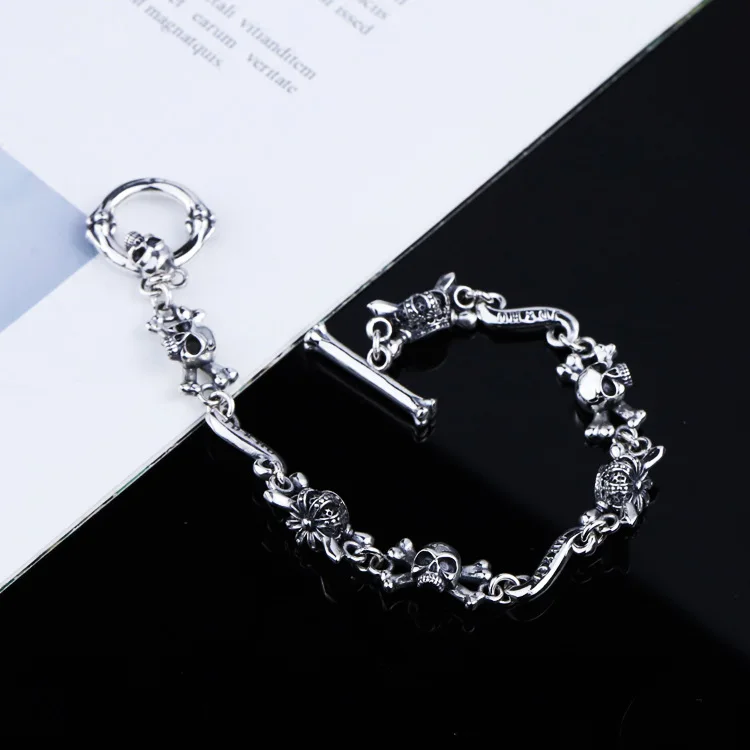 

S925 pure silver temperament gift bracelet paragraphs female fashion lovers personality contracted students celebrity