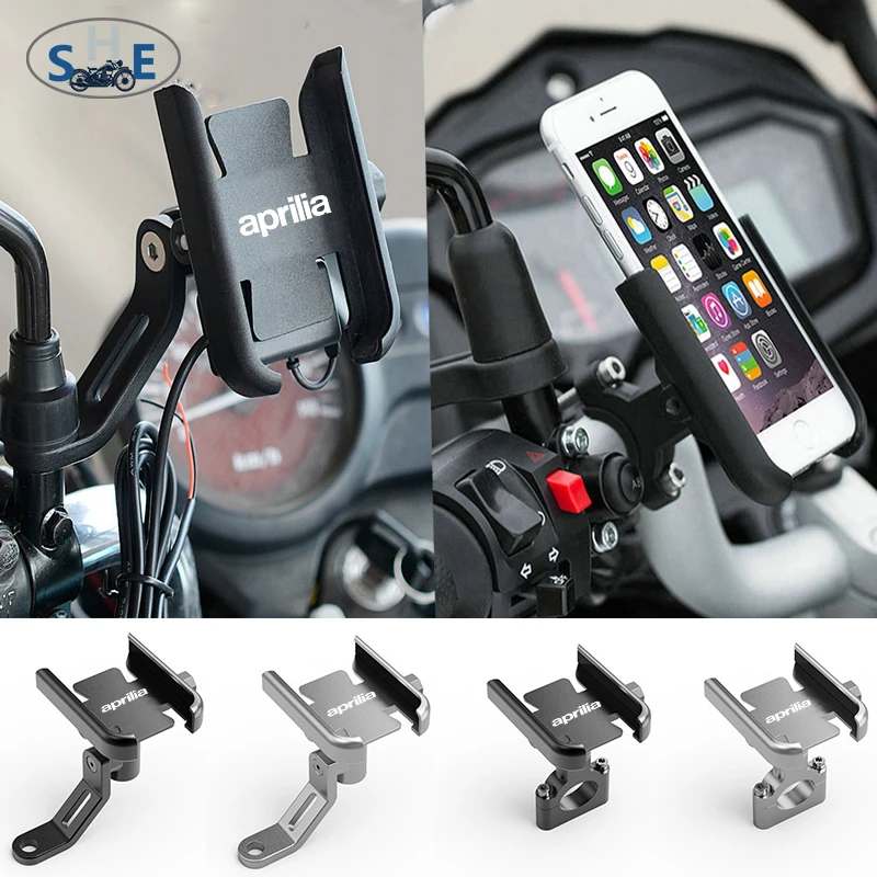 Motorcycle Handlebar And Mirror Mobile Phone Holder For Aprilia SRMAX300 SRMAX250 GPR150 GPR125 GPS Stand Navigation Bracket