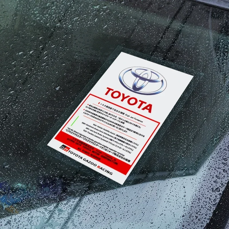 1 шт. декоративная наклейка на переднее лобовое стекло автомобиля Toyota GR Harrier Cross Chr