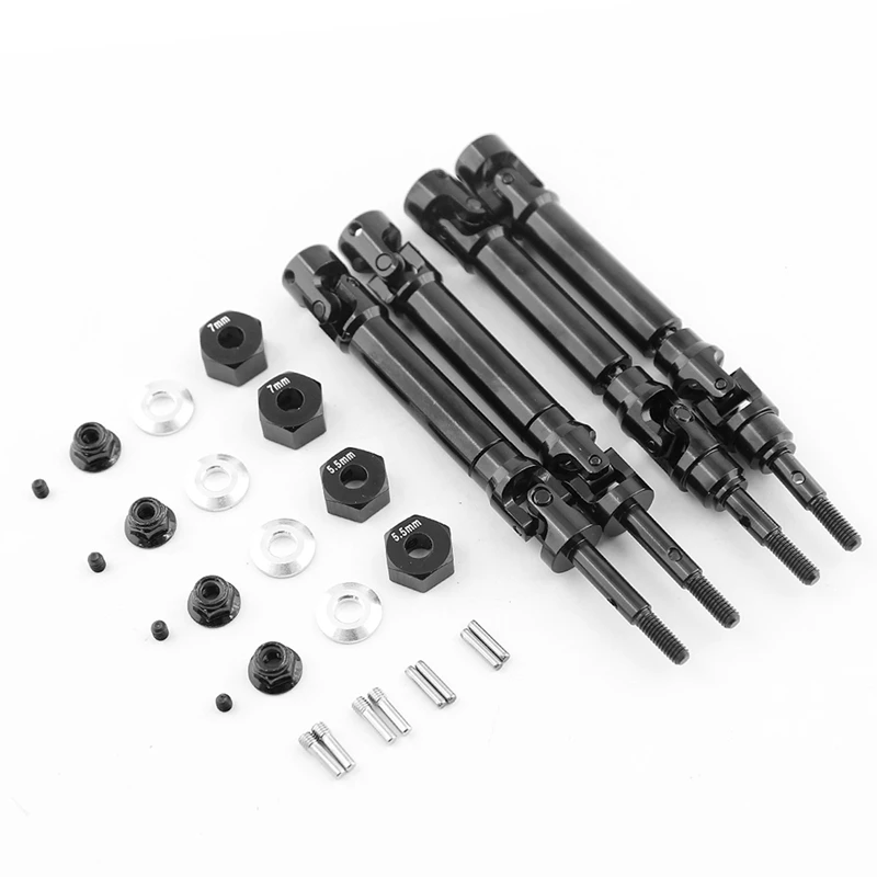 

4Pcs Steel Front And Rear Drive Shaft CVD For 1/10 Traxxas Slash Rustler Stampede Hoss VXL 4X4 RC Car Upgrade Parts,1