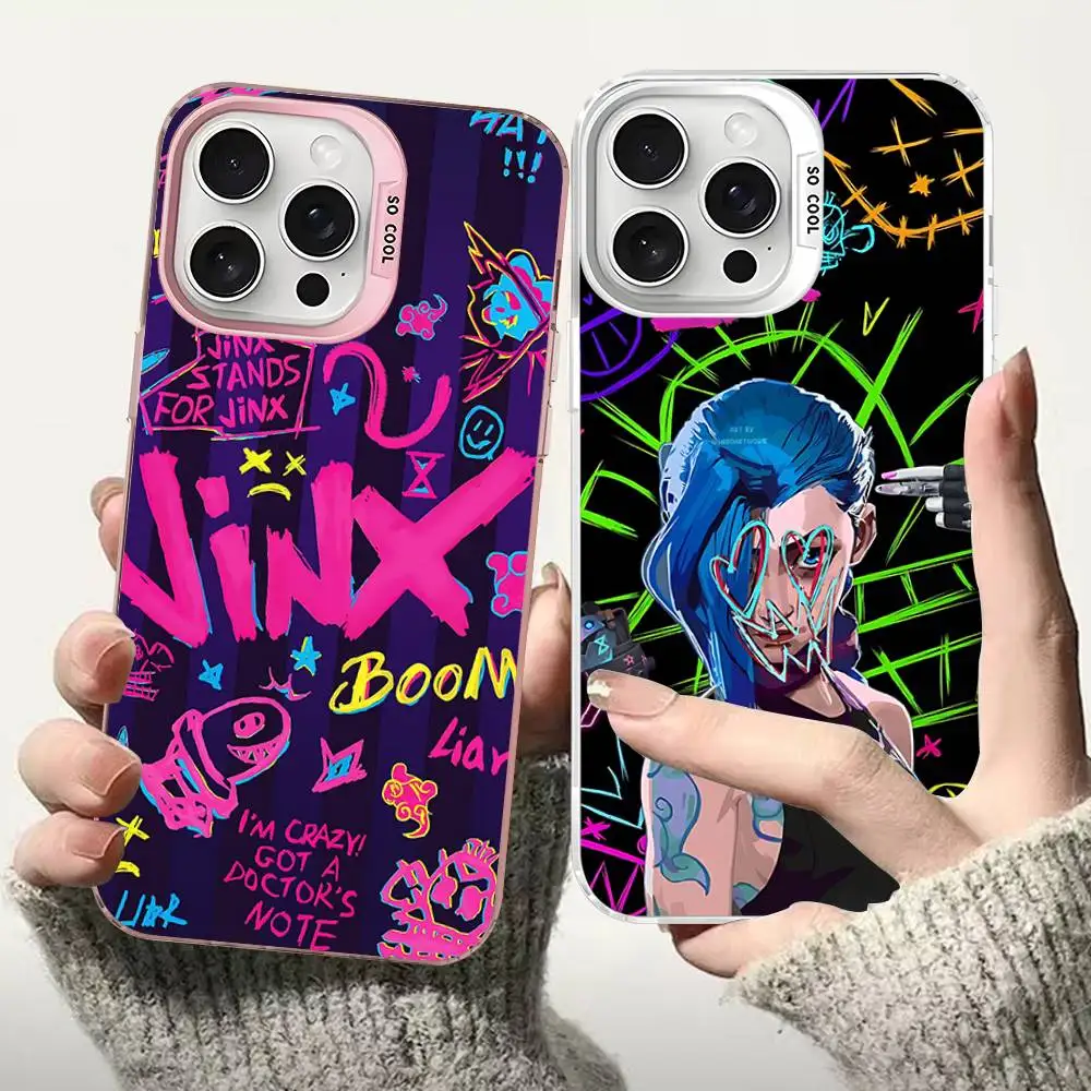 Фото Горячая крутая игра JinX для iPhone 17, 16, 15, 14, 13, 12, 11 Pro Max Plus, матовый цвет, задняя крышка для телефона №1