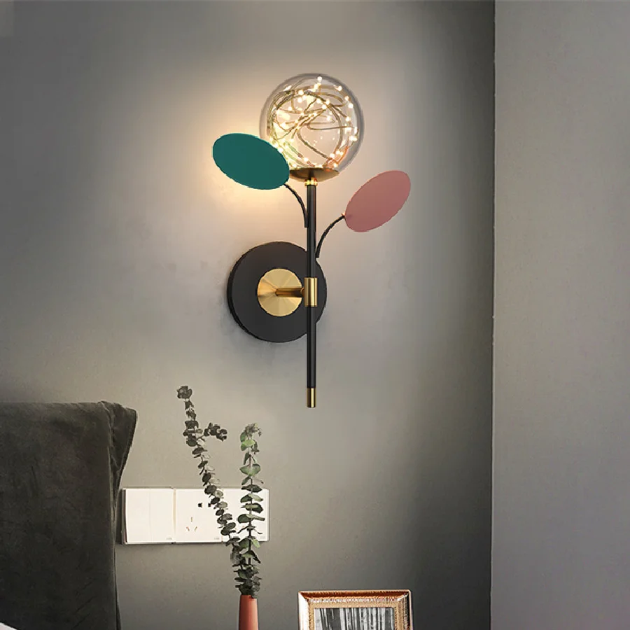 

Beautiful Wall Sconce Nordic Modern Led Lights Bedroom Room Bedside Lamp Living Room TV Background Wall Aisle Corridor Lighting