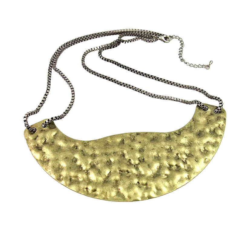 JEWEPLAIT Ретро панк ожерелье из латунного сплава