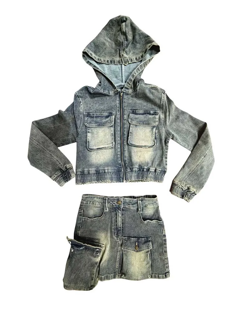 Женский джинсовый комплект Y2K NoEnName_Null