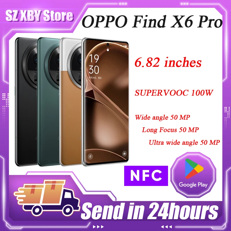 

5GNew OPPO Find X 6 x6 ProCell Phone Snapdragon 8 Gen 2 6.82inch AMOLED LTPO 5000mAh 100W SUPER VOOC 50W AIRVOOC 50MP IMX890 NFC